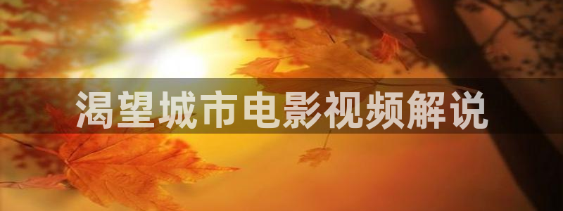 樱花视频免费大全：渴望城市电影视频解说